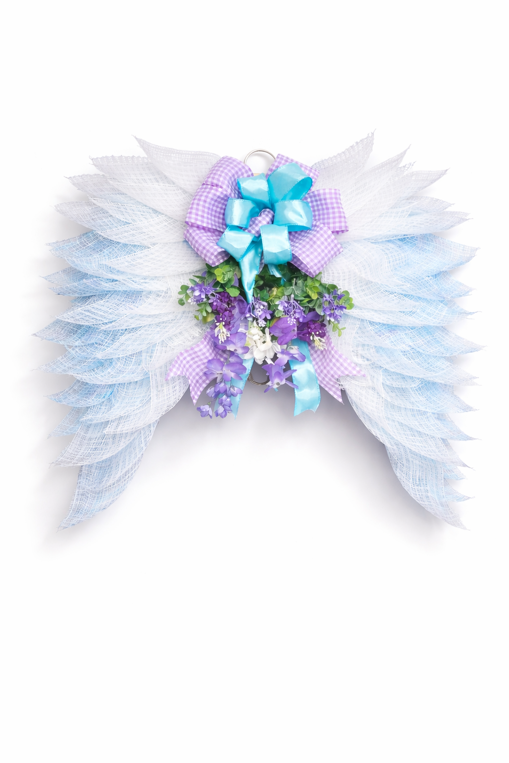 Handmade Angel Wing Wreath – Memorial Sympathy Front Door Décor