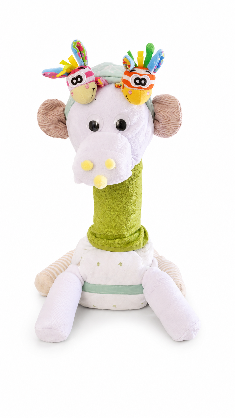 Giraffe Diaper Cake Gift – Handmade Safari Baby Shower Centerpiece