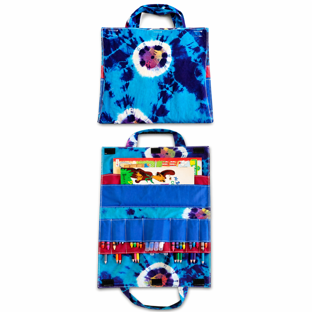 Handmade Kids Art Carry Bag – Travel Coloring & Activity Organizer Tote