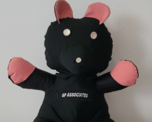 Memory teddy bear made from cherished clothing keepsake