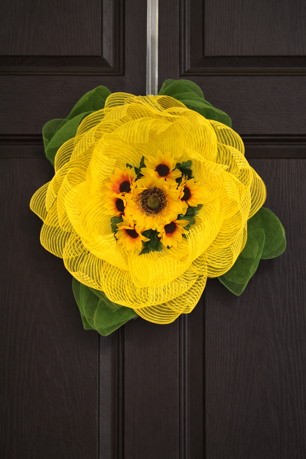 Sunflower Mesh Wreath