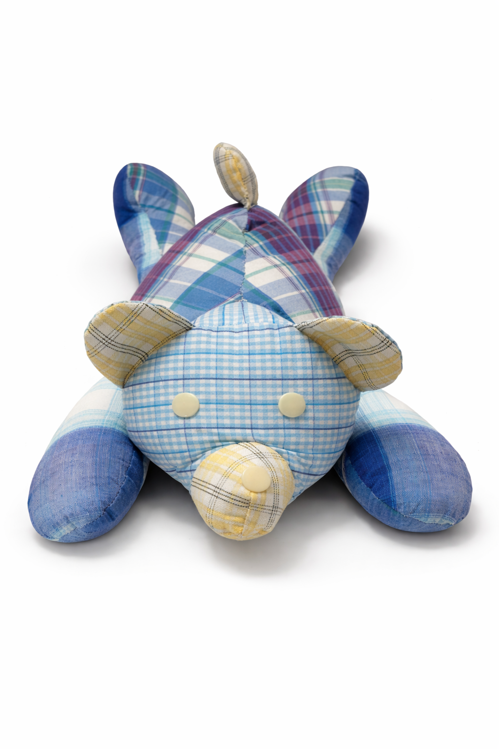 Memory Teddy Bear Laying Down – Made to Order from Your Cherished Clothing