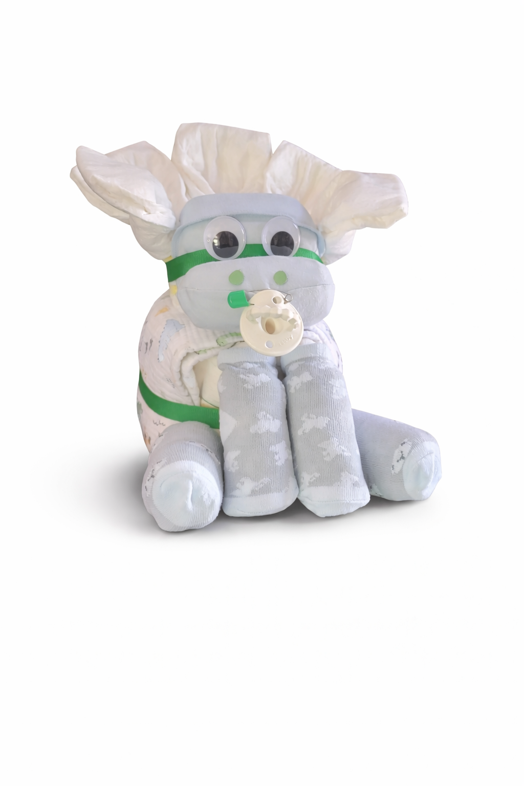 Dinosaur Diaper Cake Baby Boy Centerpiece