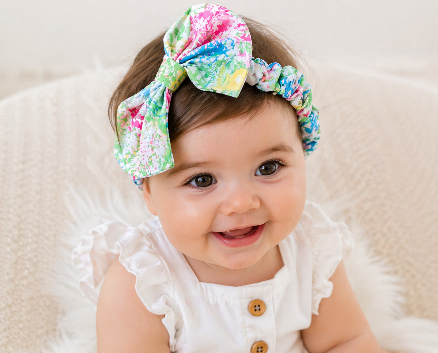 Handmade Baby Bow Headbands – Soft Stretchy Infant & Toddler Hair Accessories