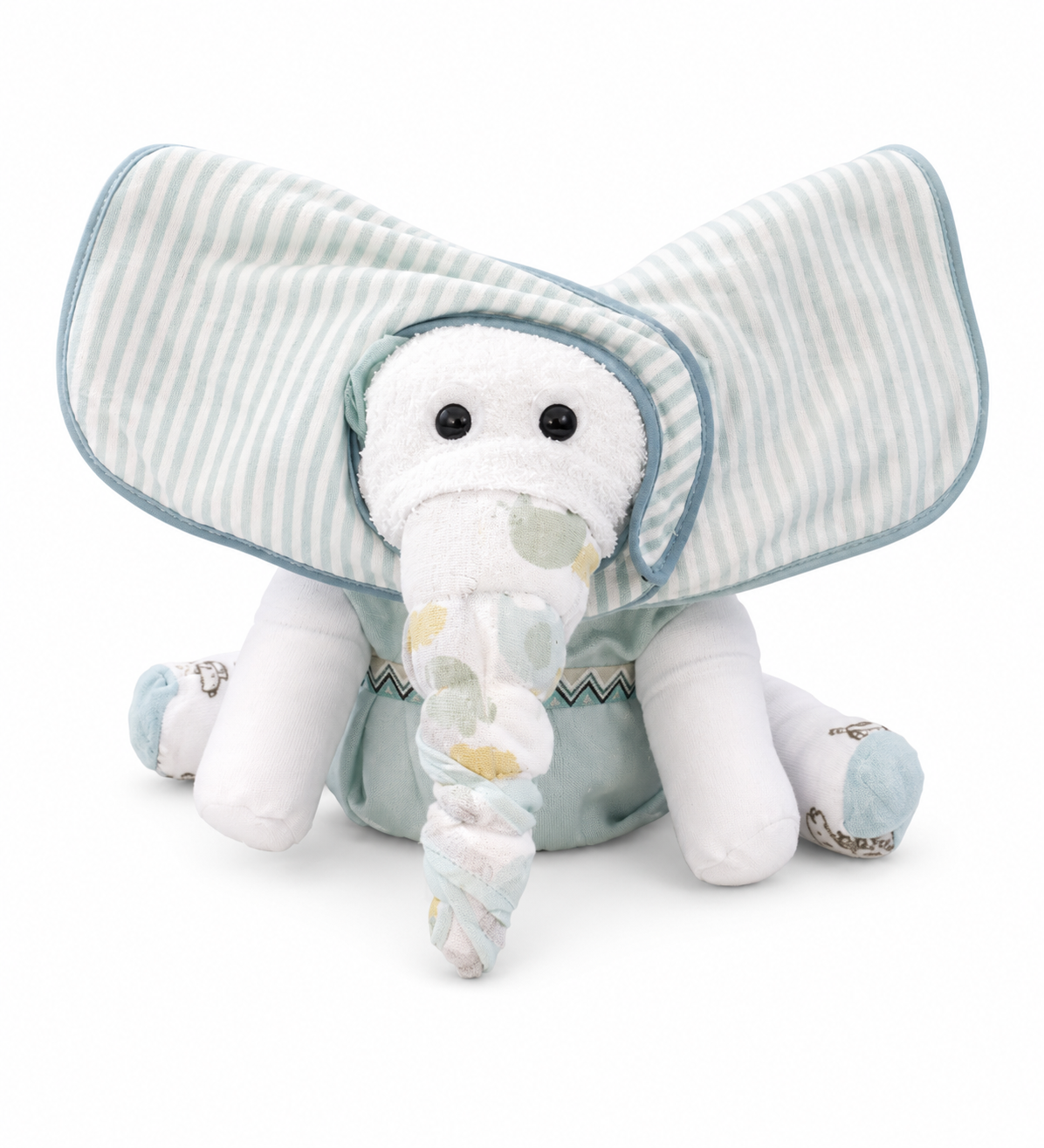 Gender Neutral Elephant Diaper Cake – Handmade Baby Shower Gift