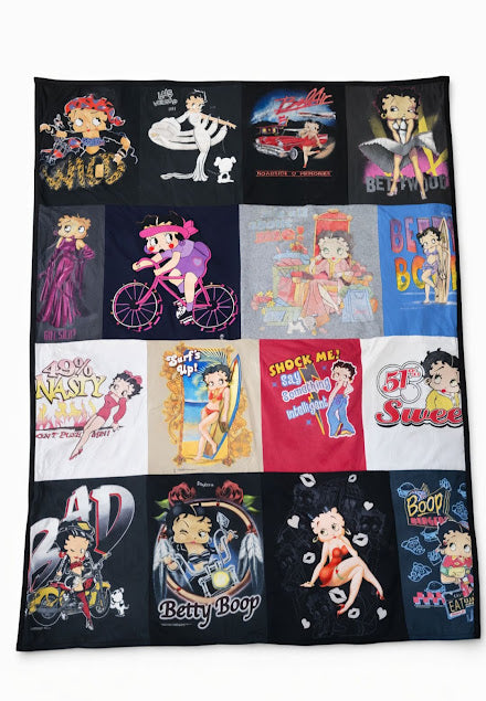 Custom Memory Blanket from Clothing – Handmade T-Shirt Keepsake Gift