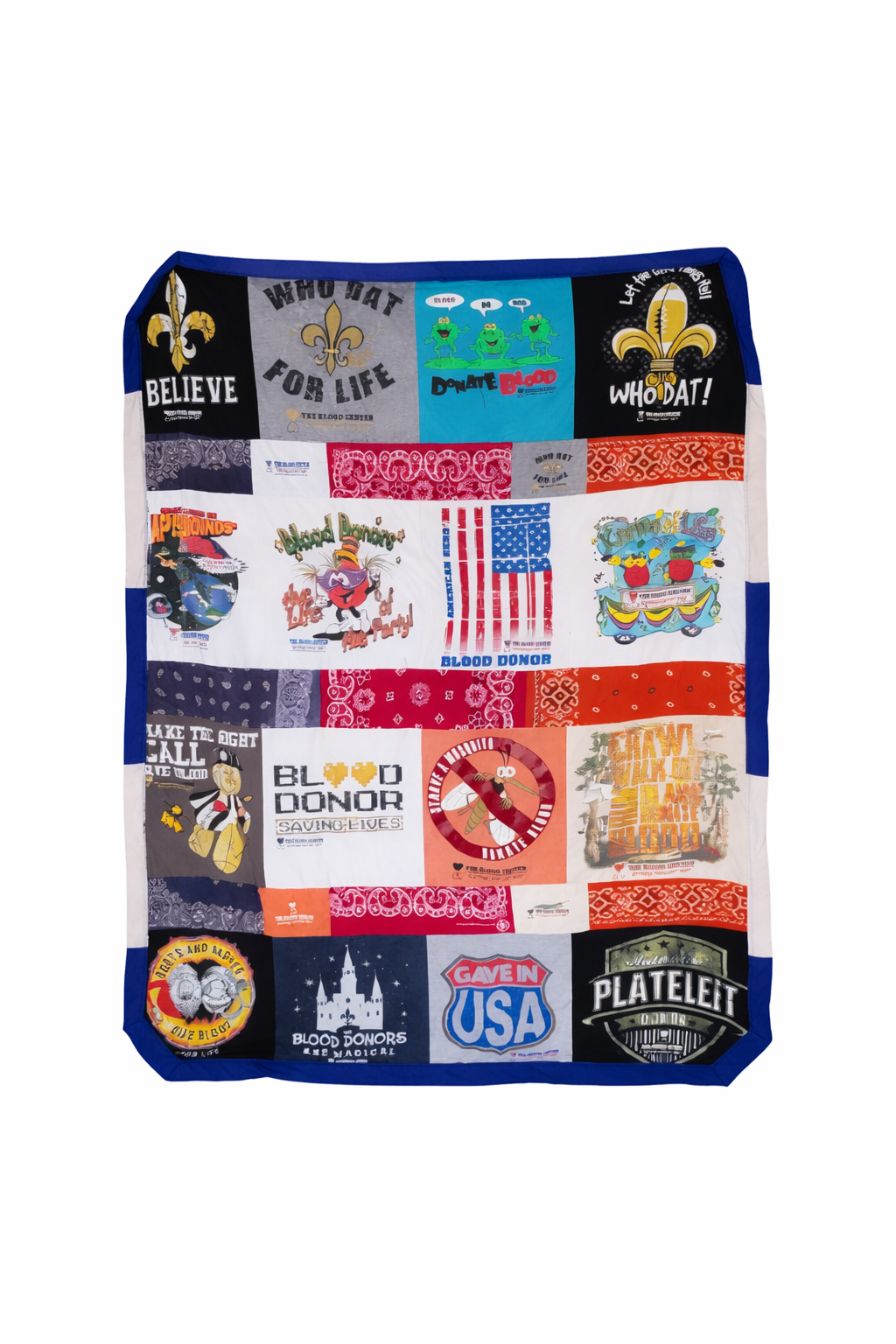 Custom Memory Blanket from Clothing – Handmade T-Shirt Keepsake Gift