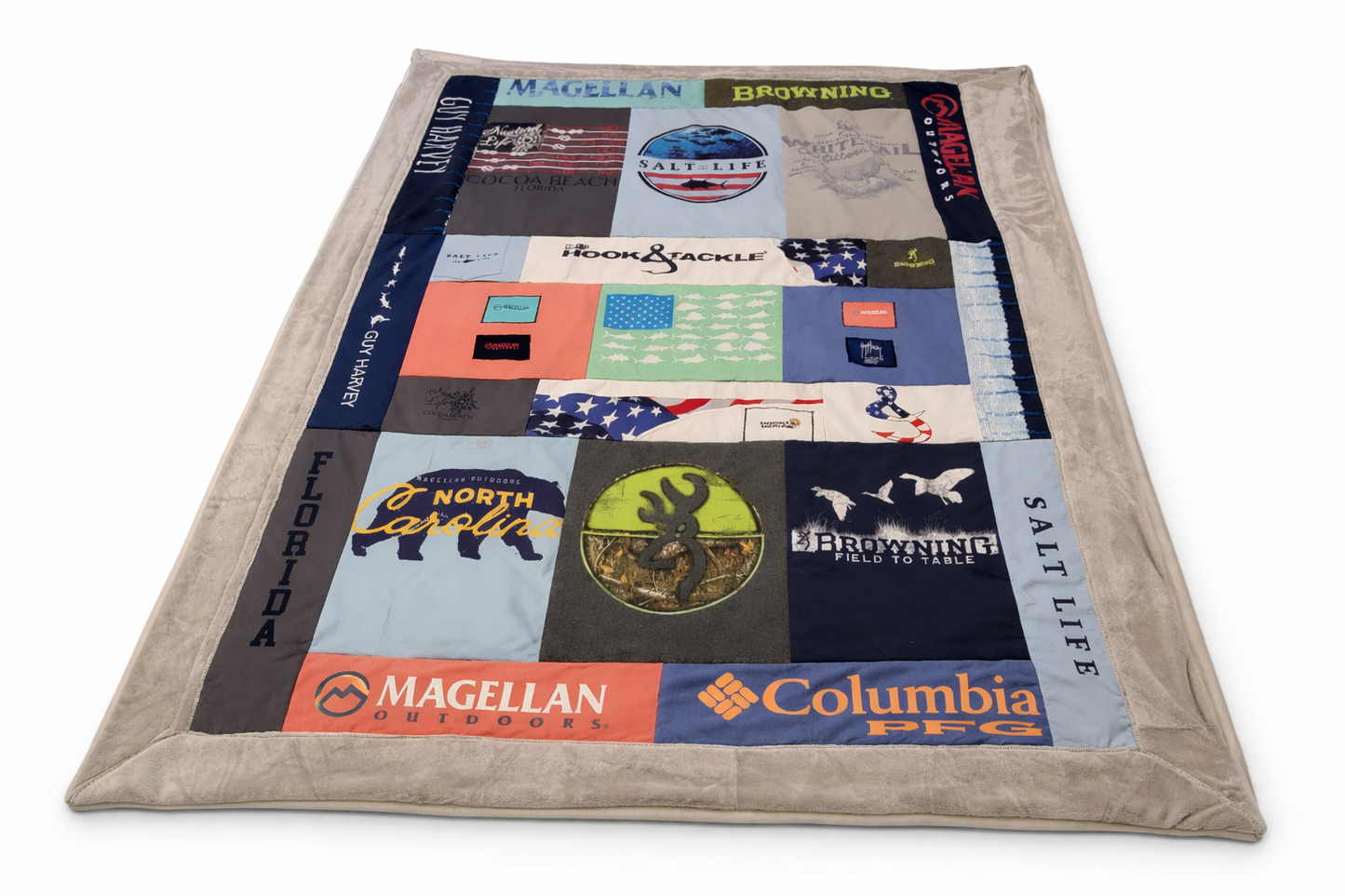 Custom Memory Blanket from Clothing – Handmade T-Shirt Keepsake Gift