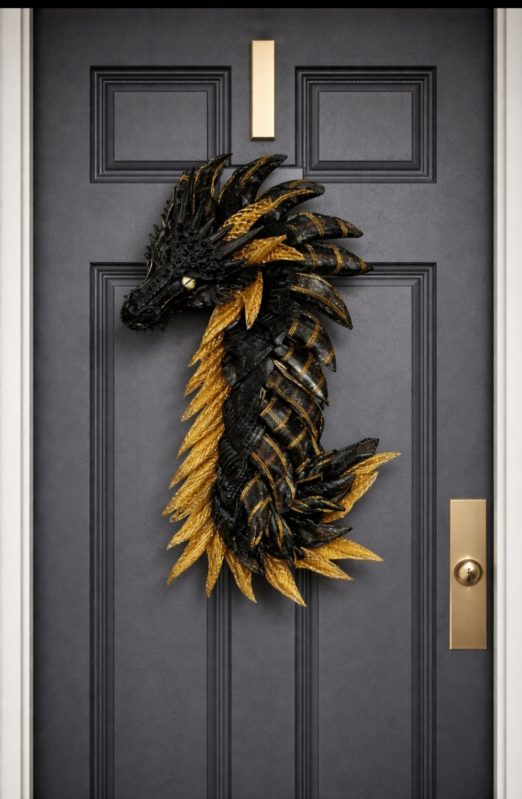 Mythical Dragon Wreath Wall Hanging