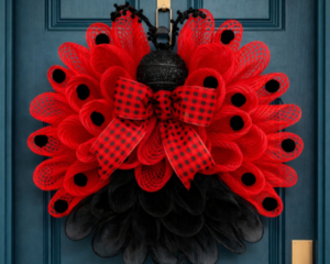 Ladybug Wreath Wall Decor