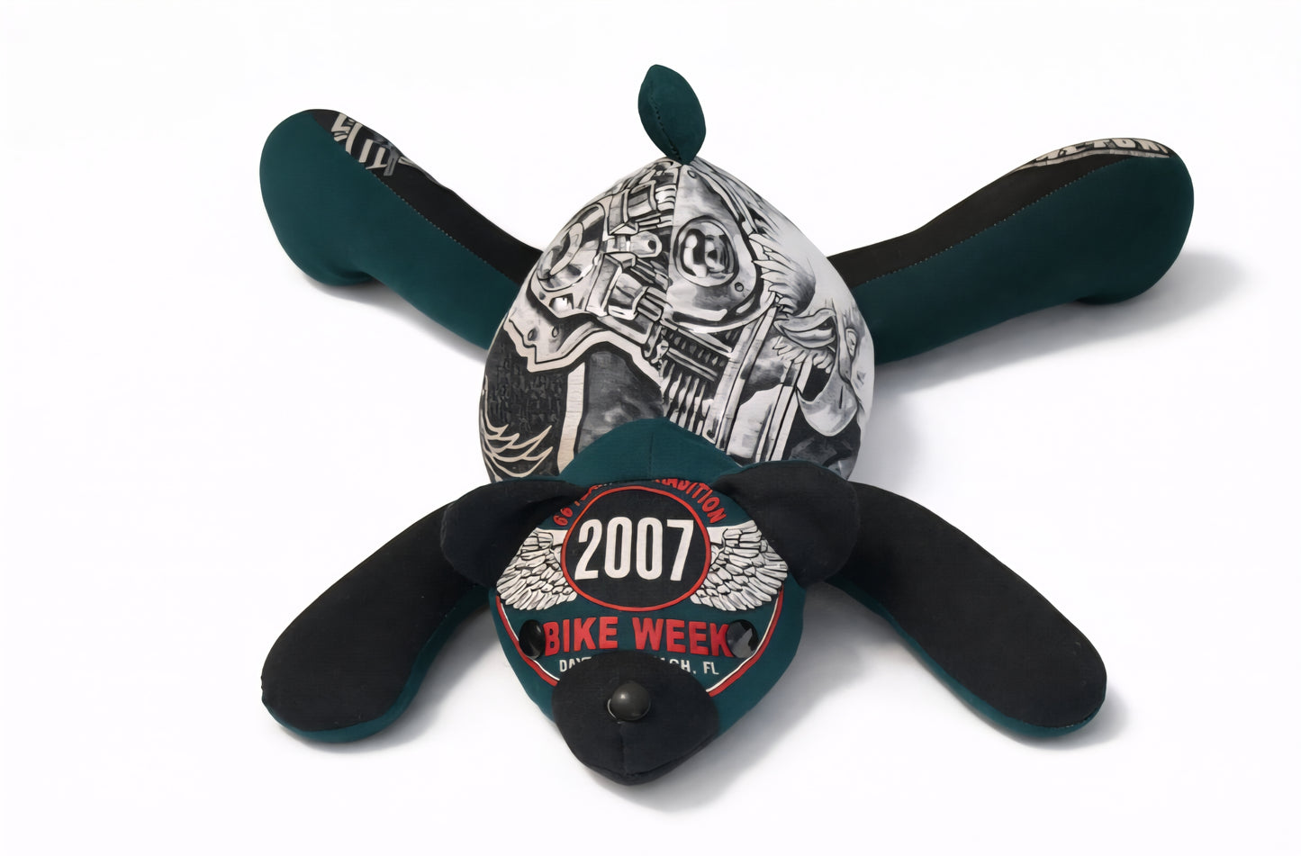 Memory Teddy Bear Laying Down – Made to Order from Your Cherished Clothing