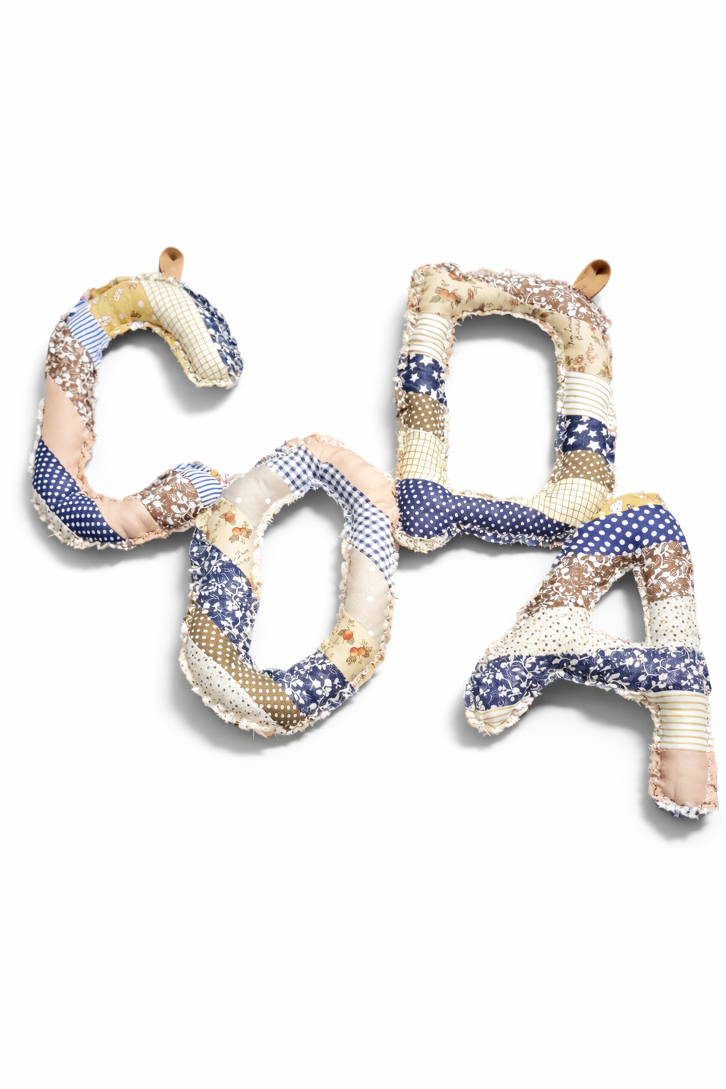 Personalized Fabric Name Letters – Handmade Nursery Wall Décor- Buy 1 for $5 OR Buy 4 for $16