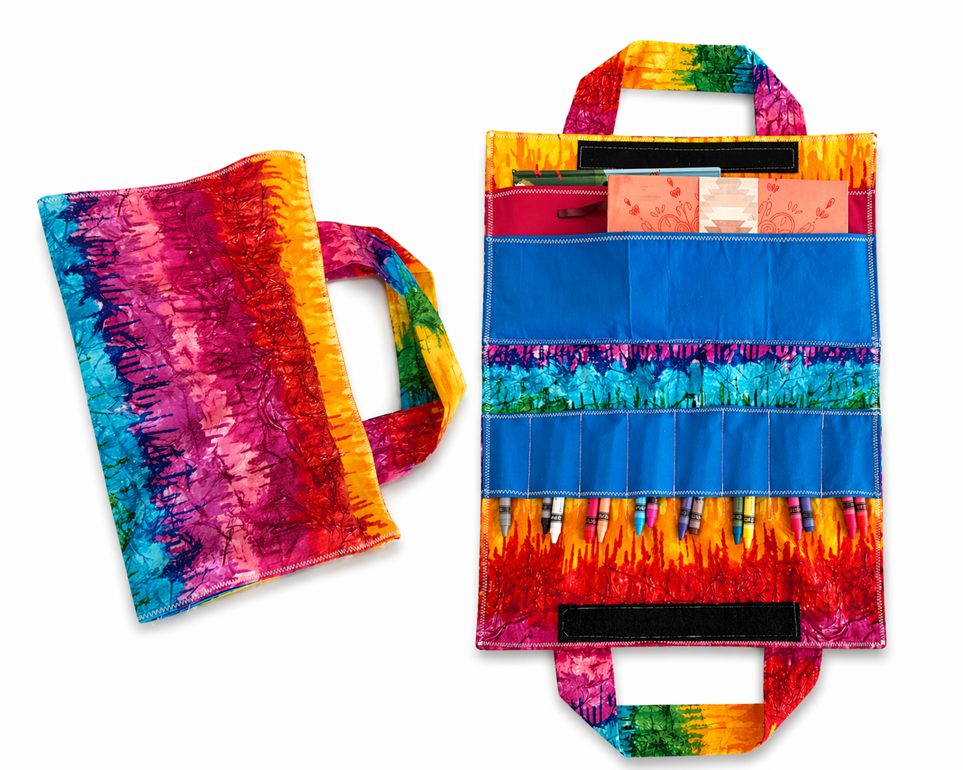 Handmade Kids Art Carry Bag – Travel Coloring & Activity Organizer Tote