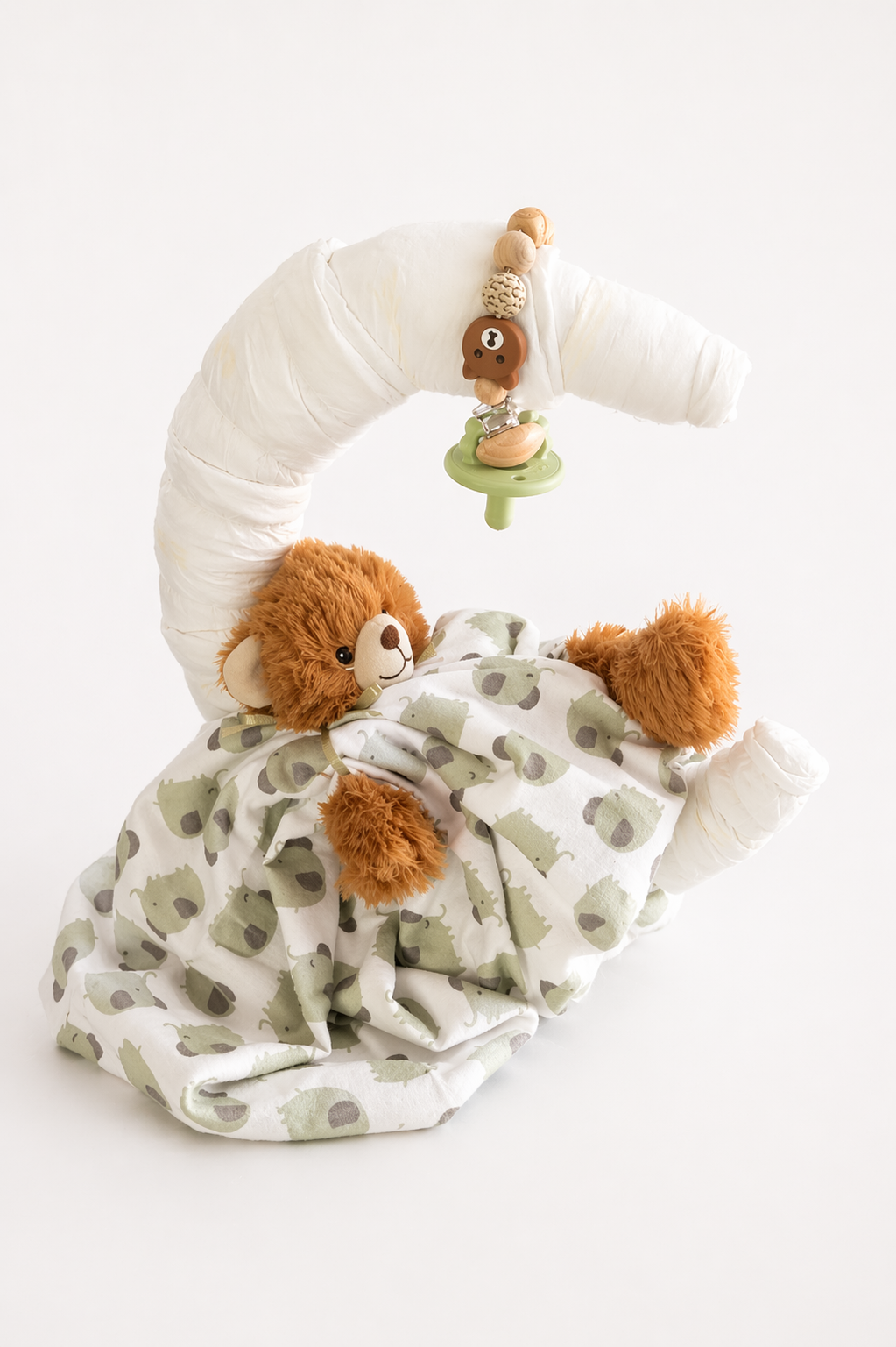 Over The Moon Baby Shower Diaper Cake Centerpiece